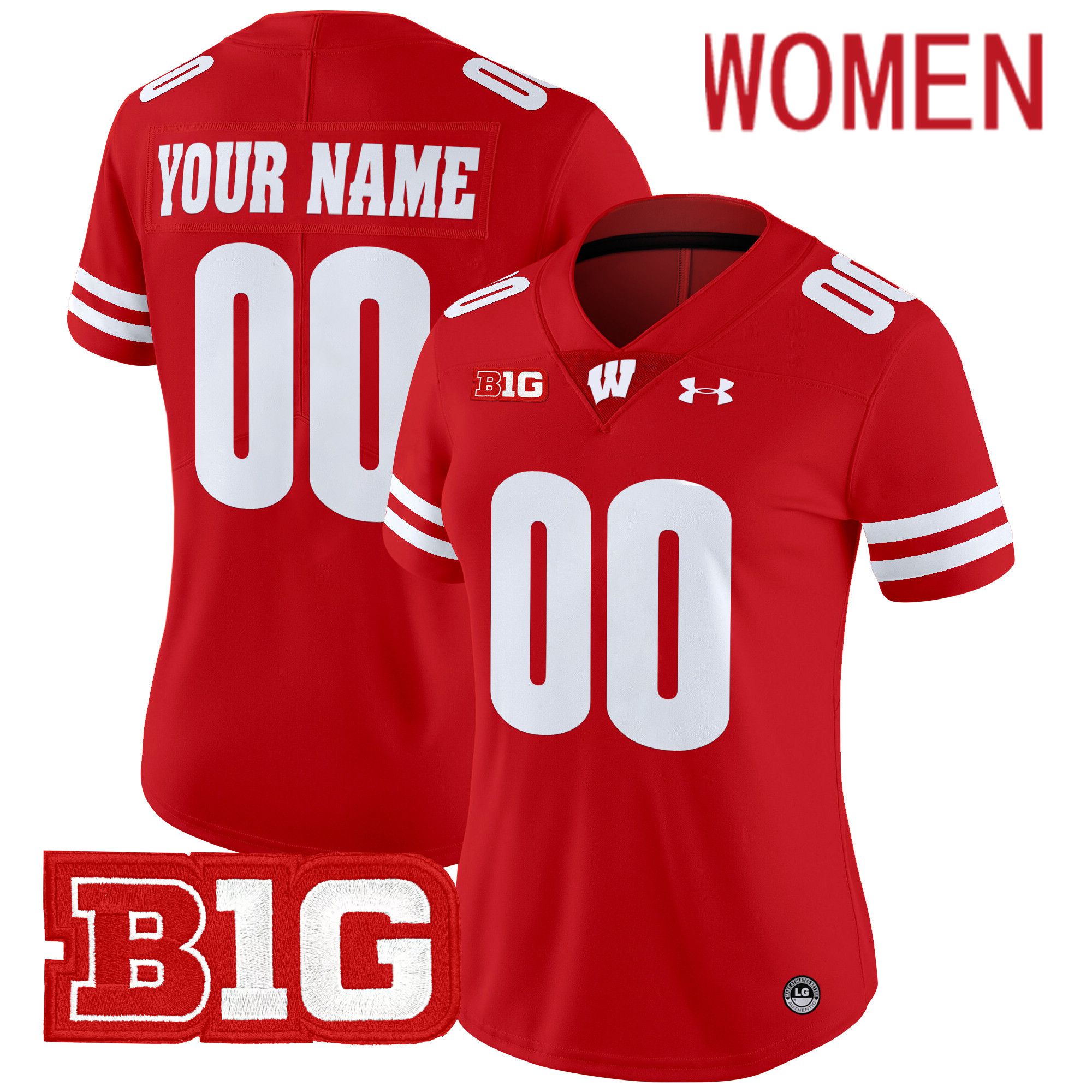 Women Wisconsin Badgers Red 2024 Vapor Limited Custom NCAA Jersey->customized ncaa jersey->Custom Jersey